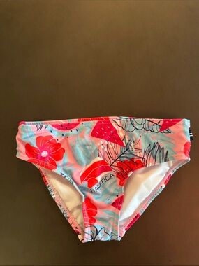 Nautica Tropical Floral Bikini Bottoms - Coral & Aqua